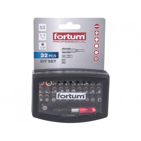 Сет битови, 32пар, магнетен држач за битови, S2, FORTUM-KITO