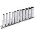 Насадни клучеви продолжени, MULTI-LOCK, сет 11пар, 1/4"