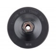 Носач на брусна хартија, гумен диск, за аголна брусилка , M14 навој, ∅100mm, EXTOL CRAFT