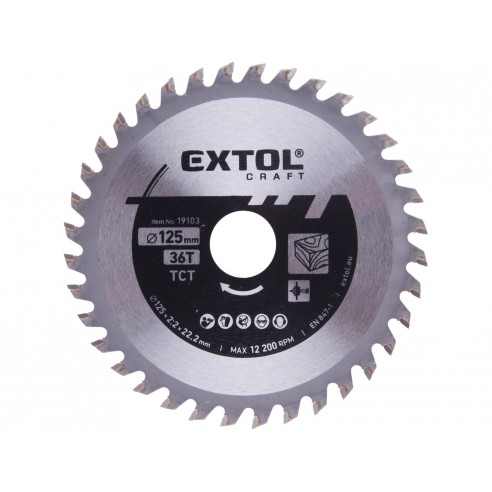 Лист за циркуларна пила ,125x2,2x22,2mm, 36T, SK сечила