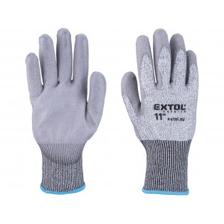 Ракавици полунатопени во PU-полиуретан, 11", EXTOL PREMIUM