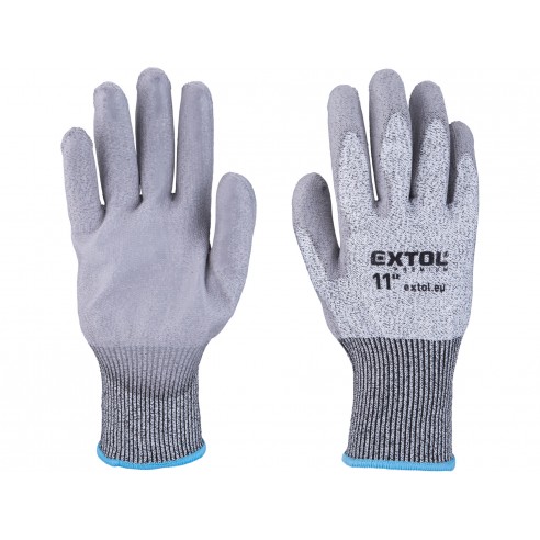 Ракавици полунатопени во PU-полиуретан, 11", EXTOL PREMIUM