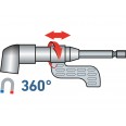 Aголен додаток/држач за дупчалка, 1/4"x140mm (105°) со магнет