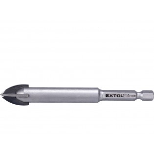 Карбидна бургија за стакло/керамика, Ф14мм, EXTOL PREMIUM Карбидна бургија за стакло/керамика, Ф14мм, EXTOL PREMIUM