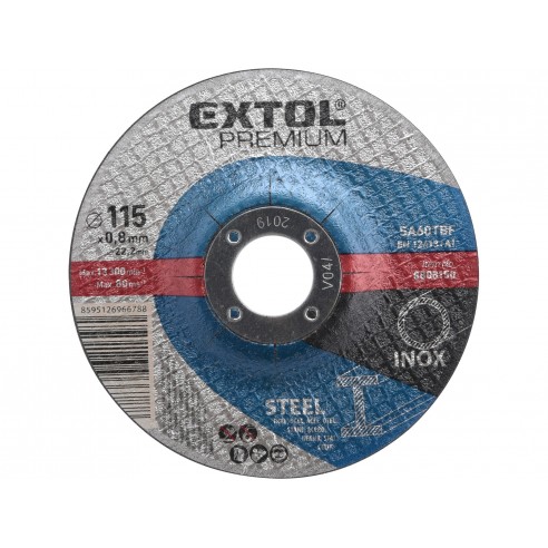Диск за сечење челик и инокс, 115x0,8x22,2mm, EXTOL PREMIUM
