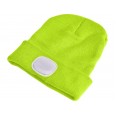 Капа со челна светилка со USB полнење, 45lm, универзална големина, флуоресцентна жолта