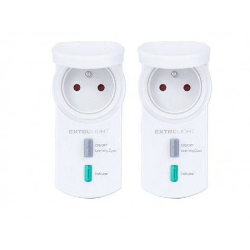 Приклучок со далечински управувач, надворешен IP44, 2пар., IP44, досег до 30m