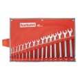 Клучеви вилушкасти/окасти сет 16пар, 6-7-8-9-10-11-12-13-14-16-17-18-19-21-22-24mm, FORTUM