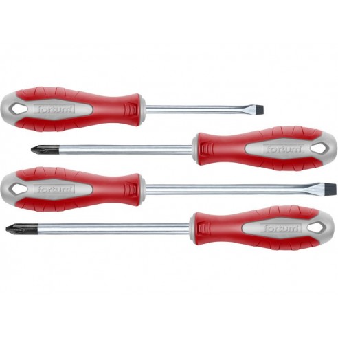 Сет одвртувачи, 4пар. 2x(-),2x(PH), S2, FORTUM