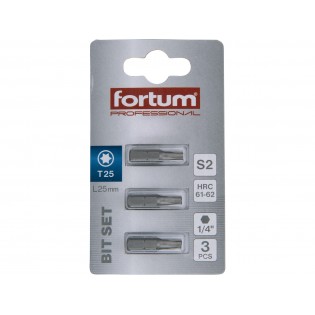 Битови TORX, сет 3пар, FORTUM-KITO, T25x25mm, S2