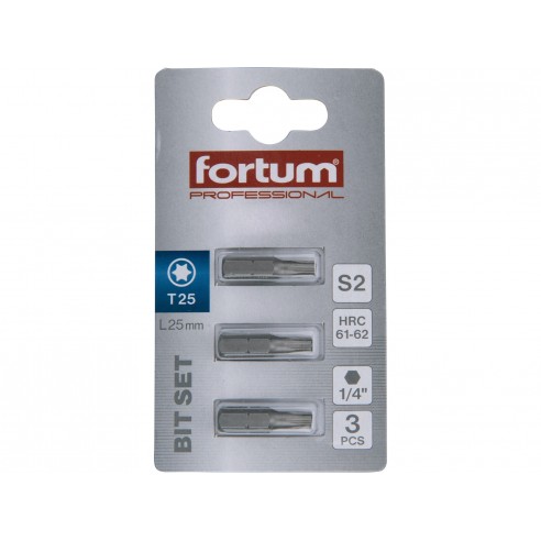 Битови TORX, сет 3пар, FORTUM-KITO, T25x25mm, S2