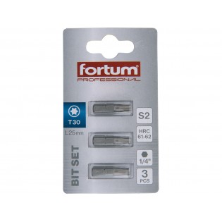 Битови TORX, сет 3пар, FORTUM-KITO, T30x25mm, S2