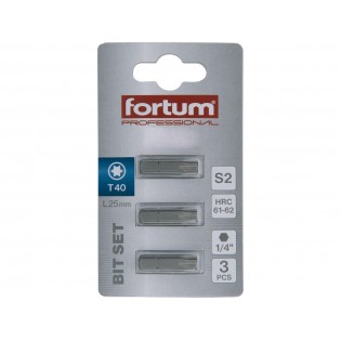 Битови TORX, сет 3пар, FORTUM-KITO, T40x25mm, S2