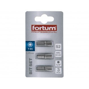 Битови TORX, сет 3пар, FORTUM-KITO, T45x25mm, S2