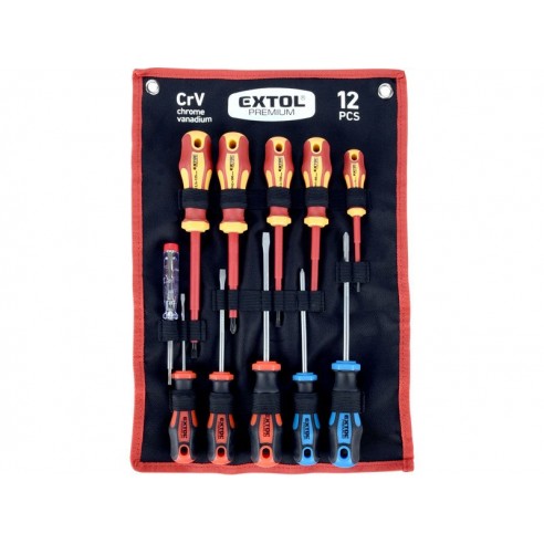 Сет одвртувачи, комбиниран, 12пар.CrV