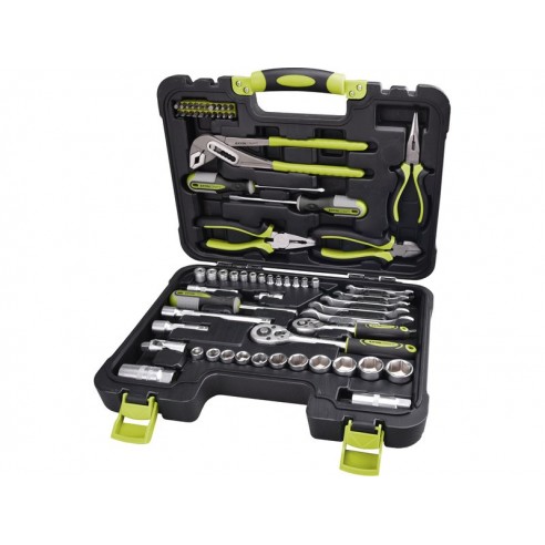 Сет рачен алат, 65пар, CrV, 1/4", 3/8" EXTOL CRAFT