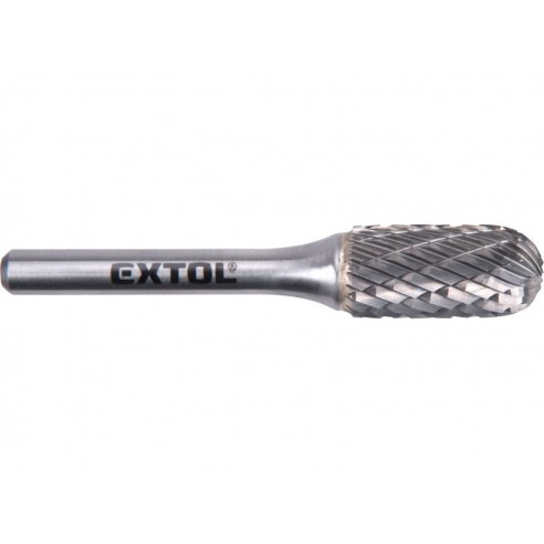 Фреза за метал, цилидрична форма, со заоблен врв 12x25mm, оска 6mm