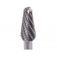 Фреза за метал, конусна форма, со заоблен врв 10x25mm, оска 6mm