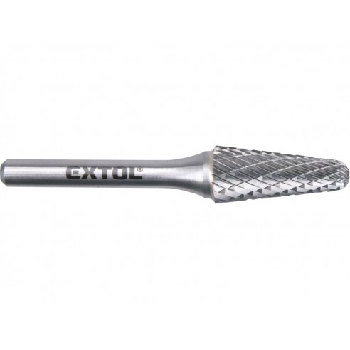 Фреза за метал, конусна форма, со заоблен врв 12x28mm, оска 6mm