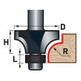 Фреза (конкавна) за дрво, R3xD21,5xH12, прифат 8mm