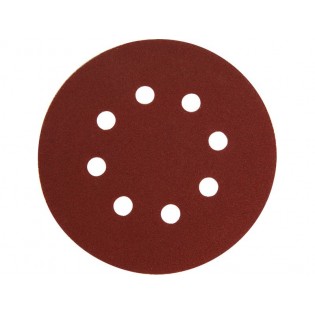 Брусна  хартија кружна со лепенка, сет 10пар. 8 отвори,125mm, P240