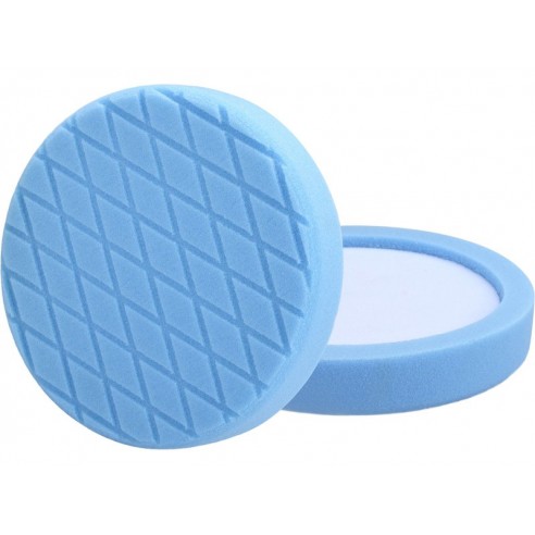 Диск за полирање сунѓер, T60, син, ∅180x35mm, дијамантски терк, со вдлабната лепенка 150mm