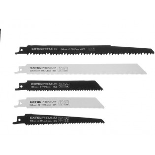 Листови за електрична сабјаста пила, микс  5пар, HCS, BIM, EXTOL PREMIUM