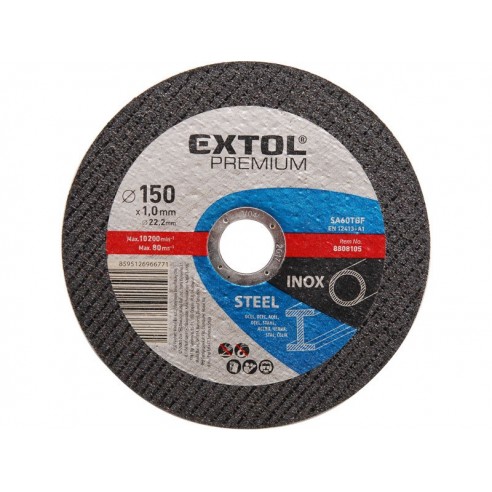 Диск за сечење челик и инокс 125x0,8x22,2mm, EXTOL PREMIUM