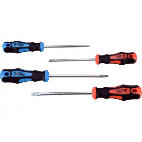 Сет одвртувачи 4 пар, 2x(-), 2x(PH), CrV