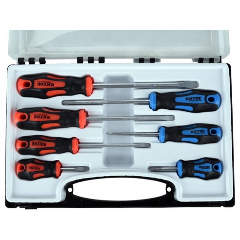 Сет одвртувачи, 7 пар. 4x(-), 3x(PH), CrV