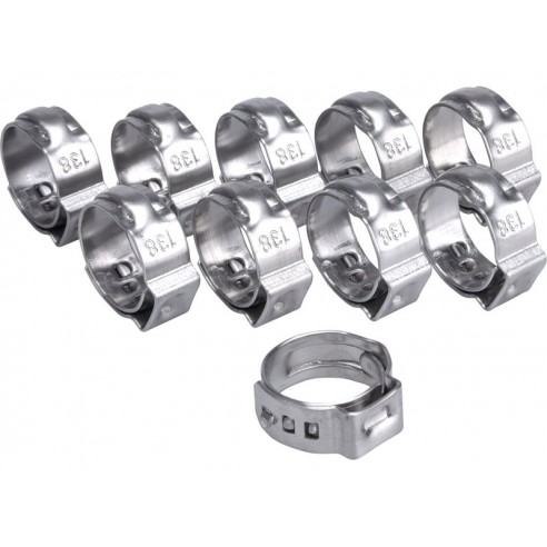 Стега за црево 13,8mm, сет 10пар. INOX