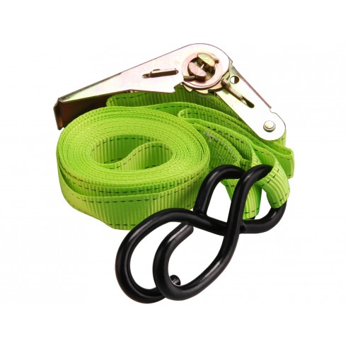 Ремен за затегање, со крцкало и куки, 5m x 25mm, max. 500kg, EXTOL CRAFT