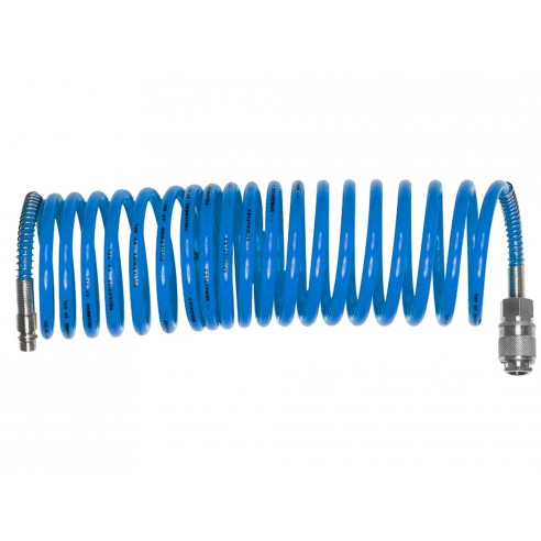 Црево спирално за воздухs со спојки, 1/4", внатр.∅6mm, L 5m, EXTOL CRAFT