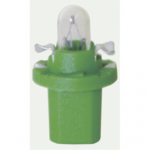 Сијалица 12V/2W B8,5d со зелена пласт. база