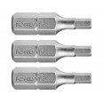Сет битови imbus, 3пар.H 3x25mm, S2, FORTUM-KITO