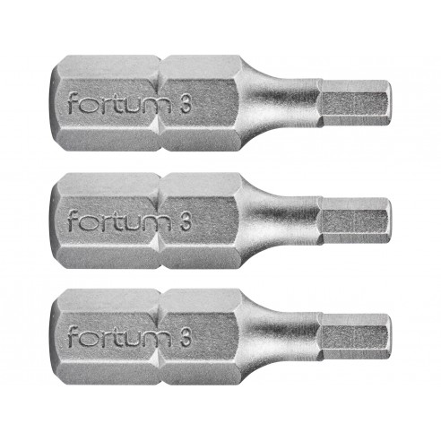 Сет битови imbus, 3пар.H 3x25mm, S2, FORTUM-KITO