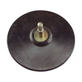 Носач на брусна хартија, гумен диск, за дупчалка, со лепенка, ∅125mm, носач 8mm, EXTOL CRAFT