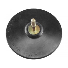 Носач за брусна хартија, гумен диск, за употреба со дупчалка - со лепенка, ∅150mm, носач 8mm, EXTOL CRAFT