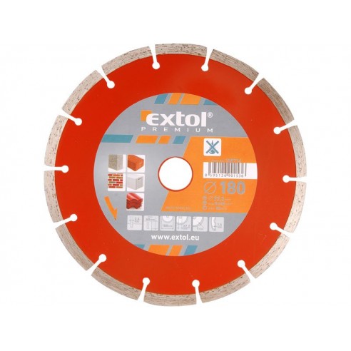 Дијамантски диск за сечење, сегментен, 125x22,2mm, суво сечење, EXTOL PREMIUM