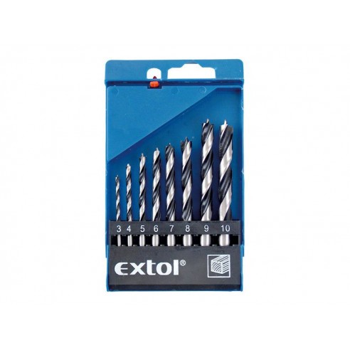 Бургии за дрво, сет 8пар, ∅3-4 -5-6-7-8-9-10mm, полирани, EXTOL CRAFT