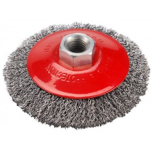 Четка кружна жичана, ∅100mm, виткана жица S 0,3mm, M14x2mm, EXTOL CRAFT