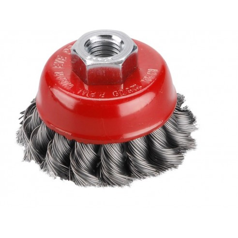 Четка жичана, ∅65mm, виткана жица S 0,5mm, M14x2mm, EXTOL CRAFT