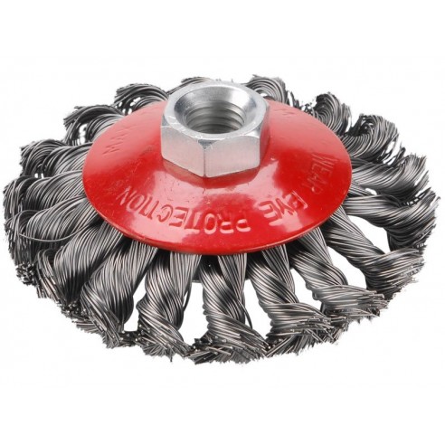 Четка кружна жичана, ∅100mm, виткана жица S 0,5mm, M14x2mm, EXTOL CRAFT