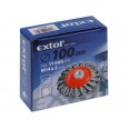 Четка кружна жичана, ∅100mm, виткана жица S 0,5mm, M14x2mm, EXTOL CRAFT