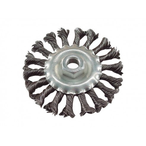 Четка кружна жичана, ∅125mm, виткана жица S 0,5mm, M14x2mm, EXTOL CRAFT
