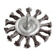 Четка кружна жичана, ∅75mm, виткана жица S 0,5mm, носач 6mm, EXTOL CRAFT