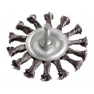 Четка кружна жичана, ∅75mm, виткана жица S 0,5mm, носач 6mm, EXTOL CRAFT