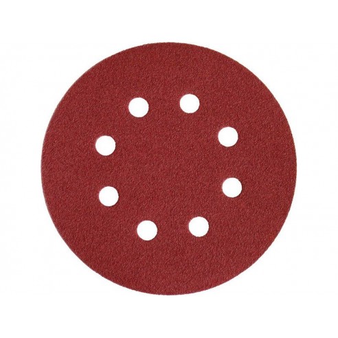 Брусна хартија, кружна ERSTA, пакување 50 пар. ∅125mm, P100, со лепенка, 8 отвори