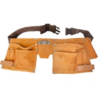 Појас за алати кожен сo ремен, двоен, EXTOL CRAFT
