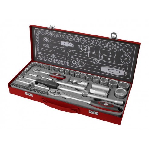 Насадни клучеви сет 50пар, 1/2" и 1/4", 61CrV5, FORTUM